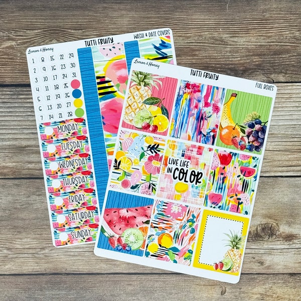 Tutti Fruity Vertical Weekly Planner Sticker Kit