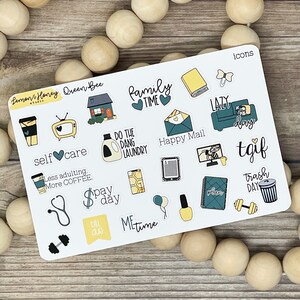 Queen Bee Vertical Weekly Planner Sticker Kit - Etsy