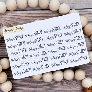 Today&#39;s Stack Workout Script Planner Stickers
