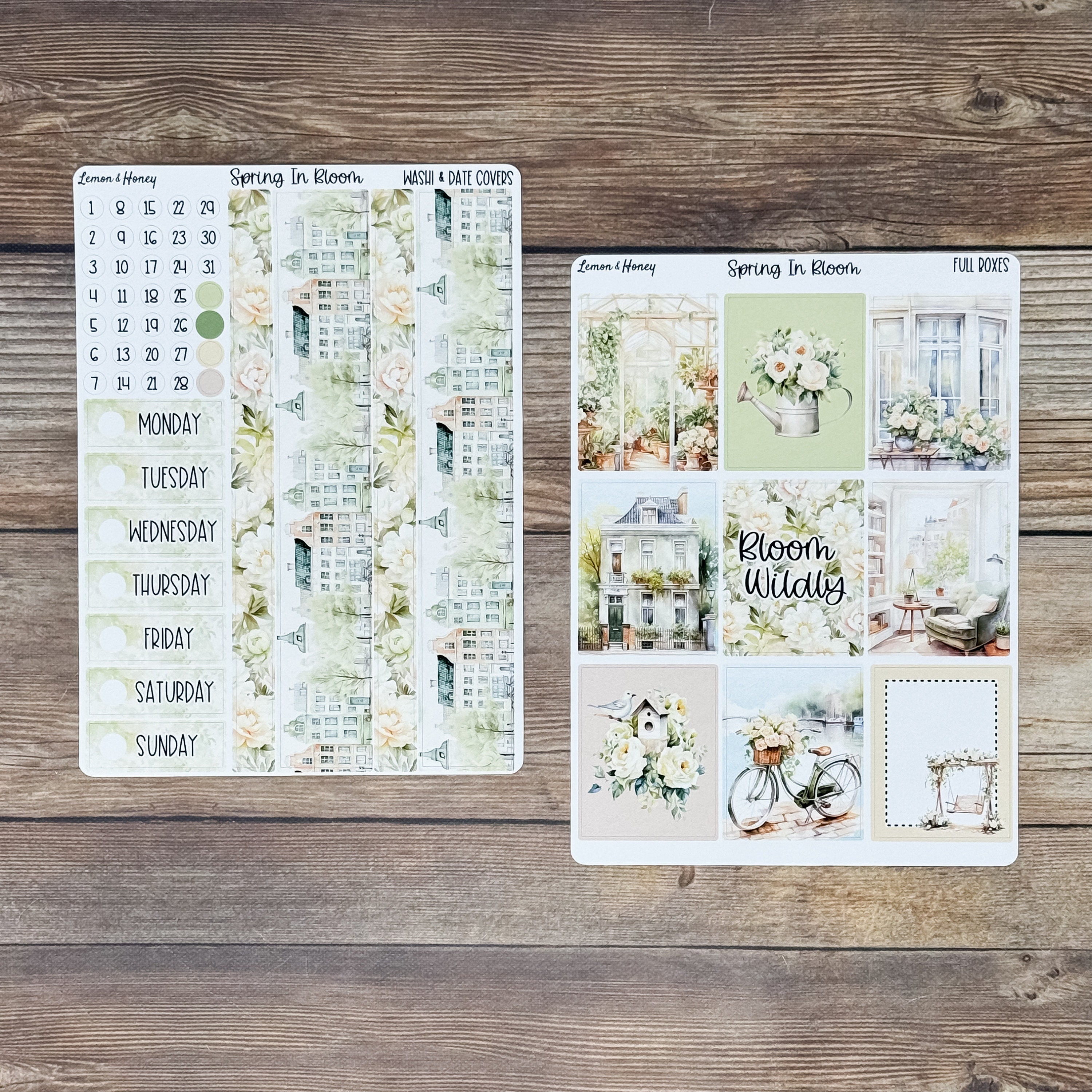 Spring in Bloom Vertical Weekly Planner Sticker Kit - Etsy