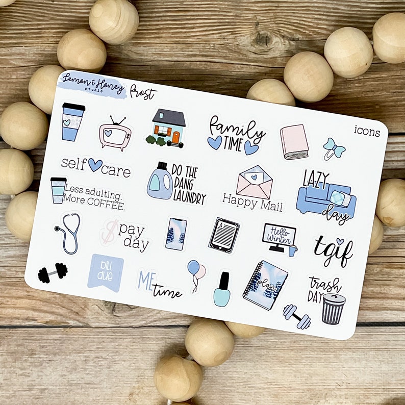 Frost Vertical Weekly Planner Sticker Kit - Etsy