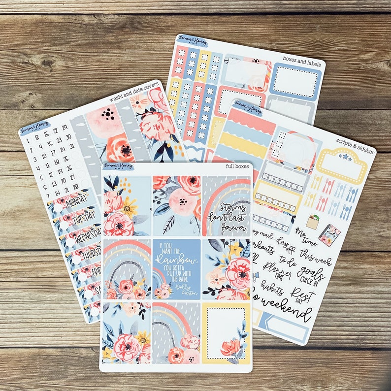 After the Storm Vertical Weekly Planner Sticker Kit - Etsy