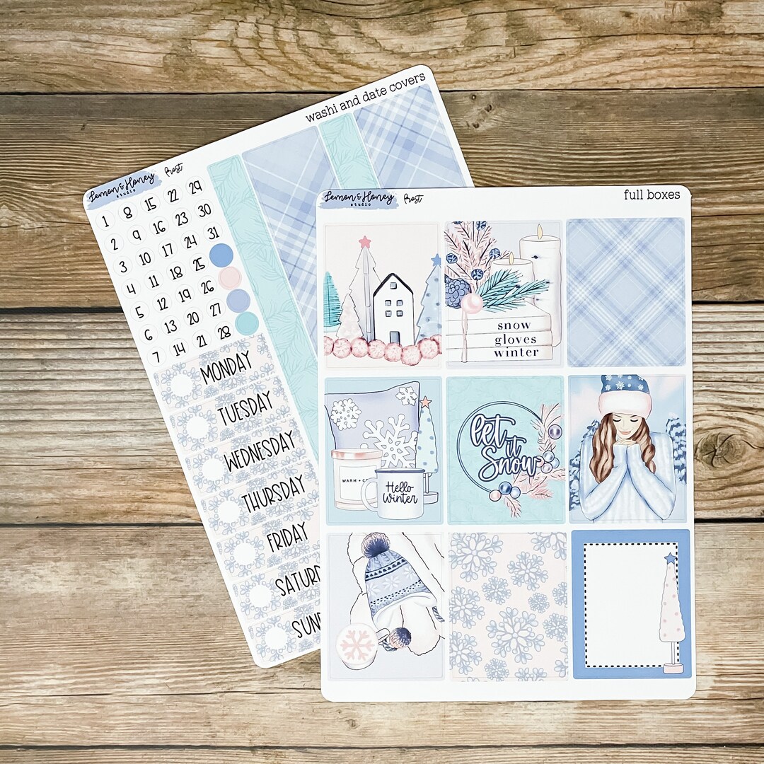 Frost Vertical Weekly Planner Sticker Kit - Etsy
