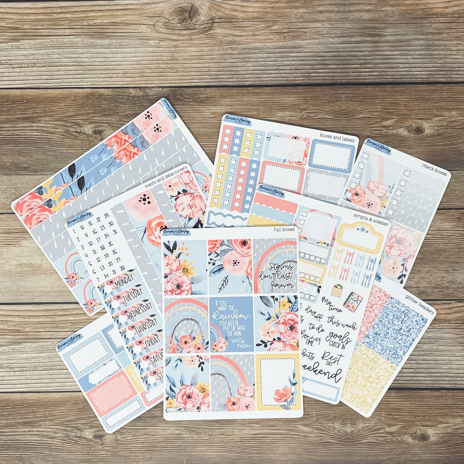 After the Storm Vertical Weekly Planner Sticker Kit - Etsy