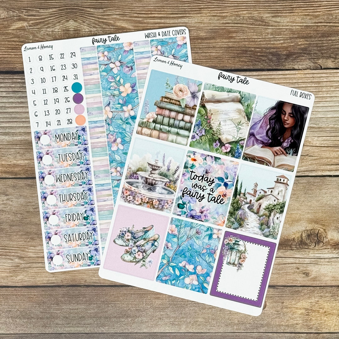 Fairy Tale Vertical Weekly Planner Sticker Kit - Etsy