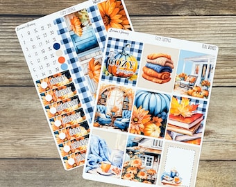 Cozy Cottage Vertikaler Wochenplaner Sticker Kit