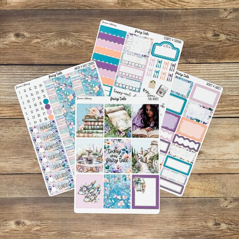 Fairy Tale Vertical Weekly Planner Sticker Kit - Etsy
