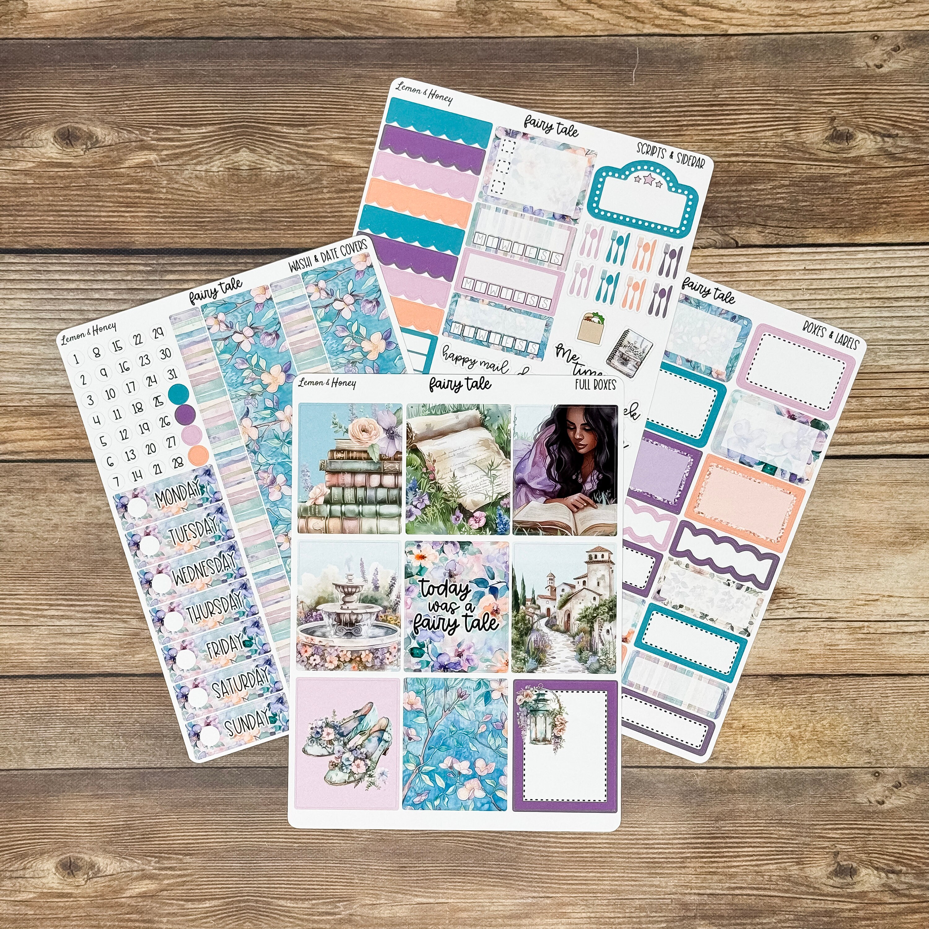 Fairy Tale Vertical Weekly Planner Sticker Kit - Etsy
