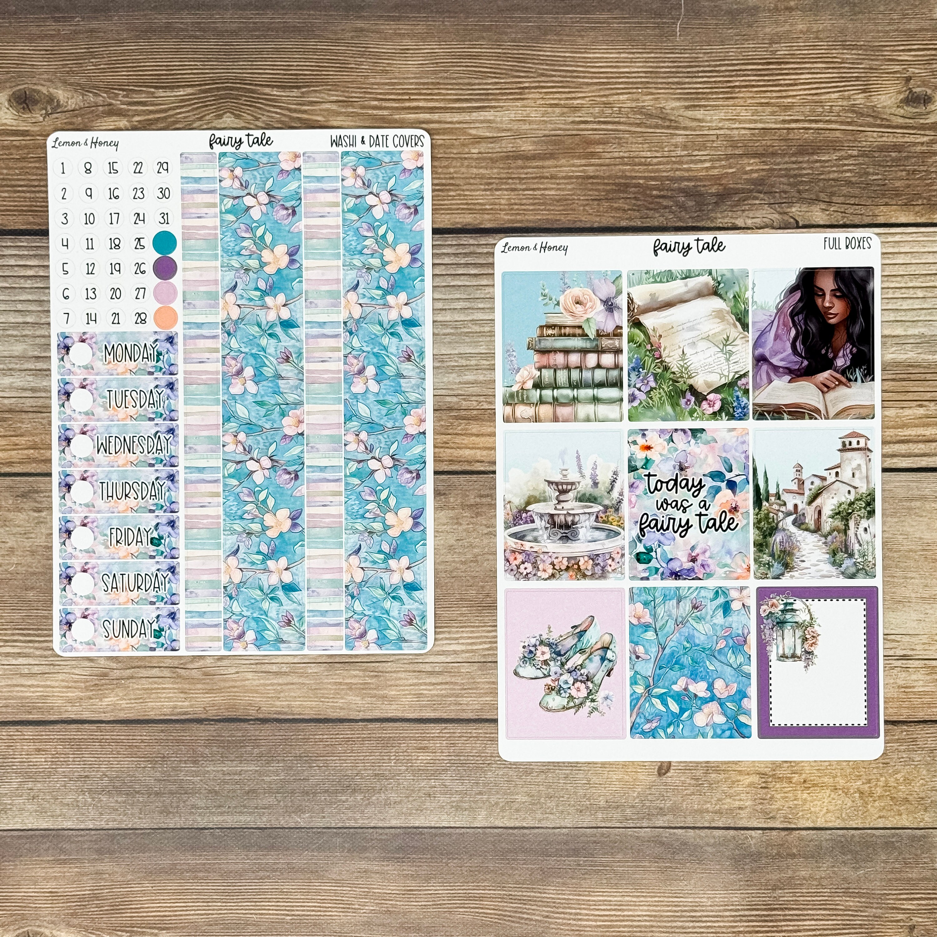 Fairy Tale Vertical Weekly Planner Sticker Kit - Etsy