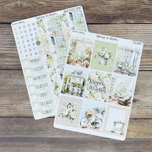 Spring In Bloom  Vertical Weekly Planner Sticker Kit