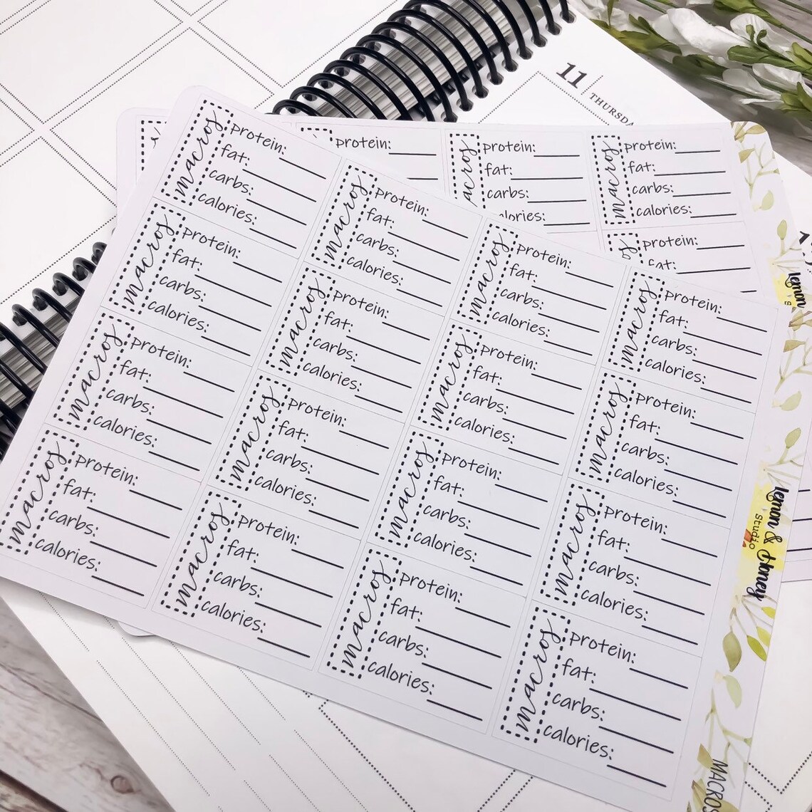 Macros Tracking Planner Stickers | Etsy