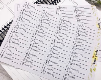 Macros Tracking Planner Stickers