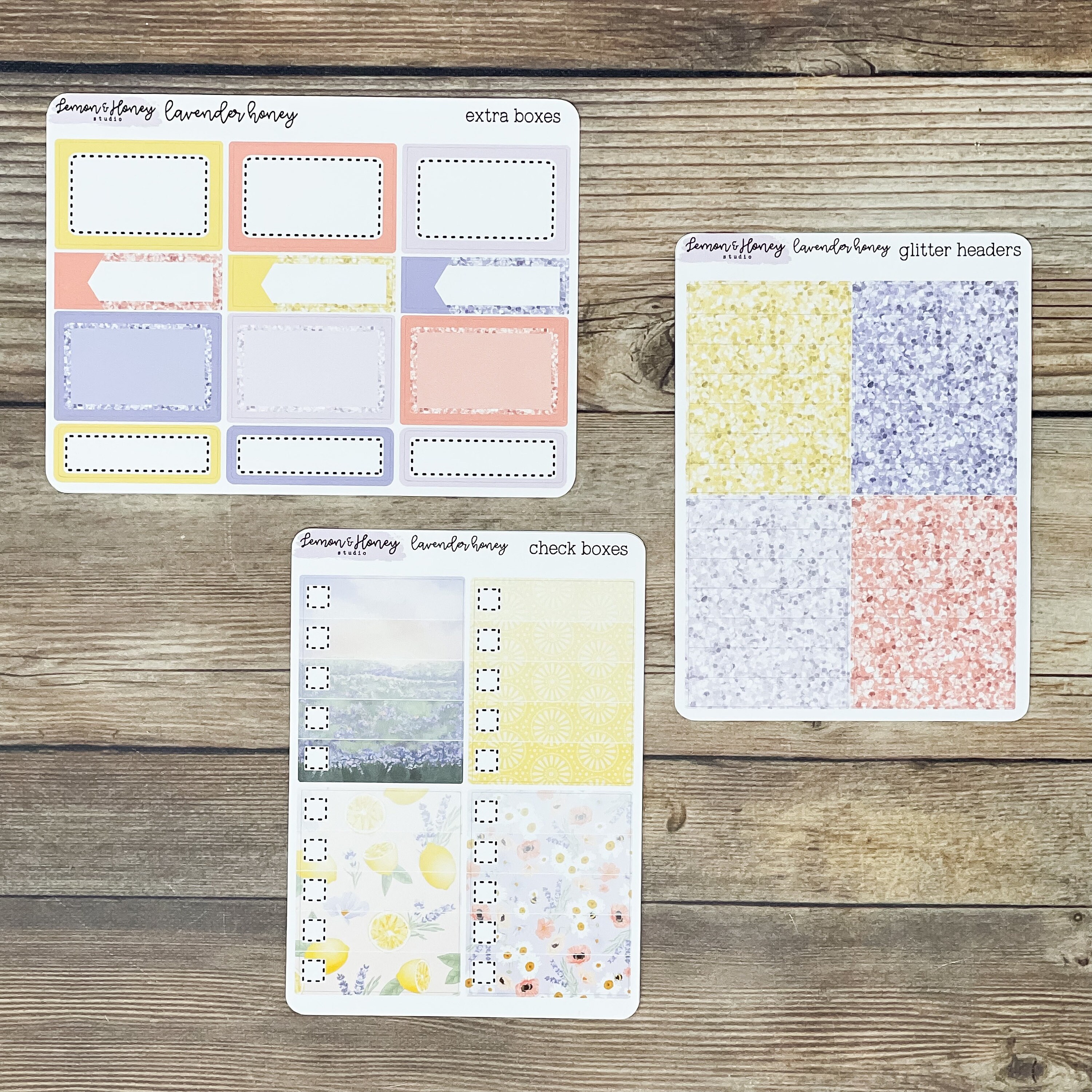 Lavender Honey Weekly Planner Sticker Kit - Etsy