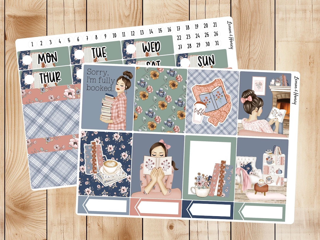 Fully Booked Weekly Planner Sticker Kit - Etsy