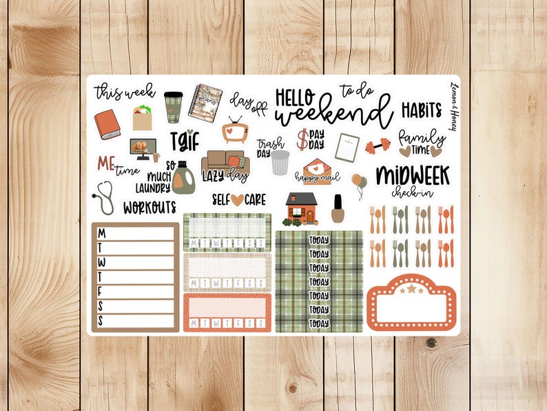 Cozy Planner Weekly Planner Sticker Kit - Etsy
