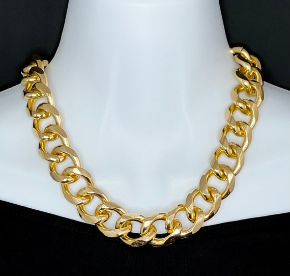 Big gold chain necklace discount