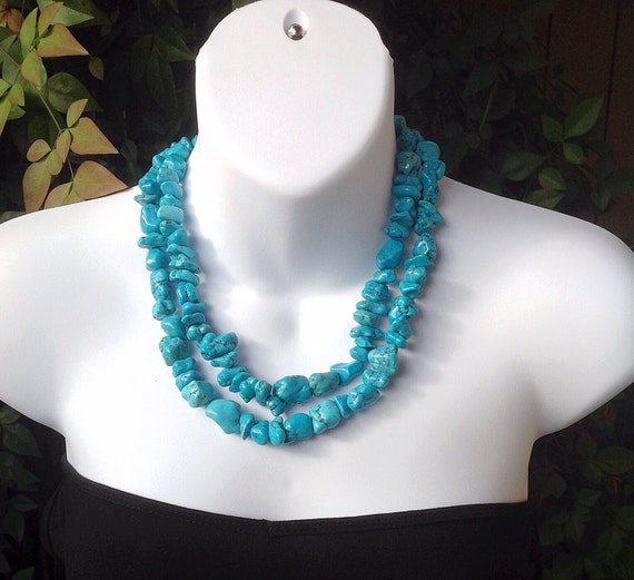Chunky turquoise necklace deals