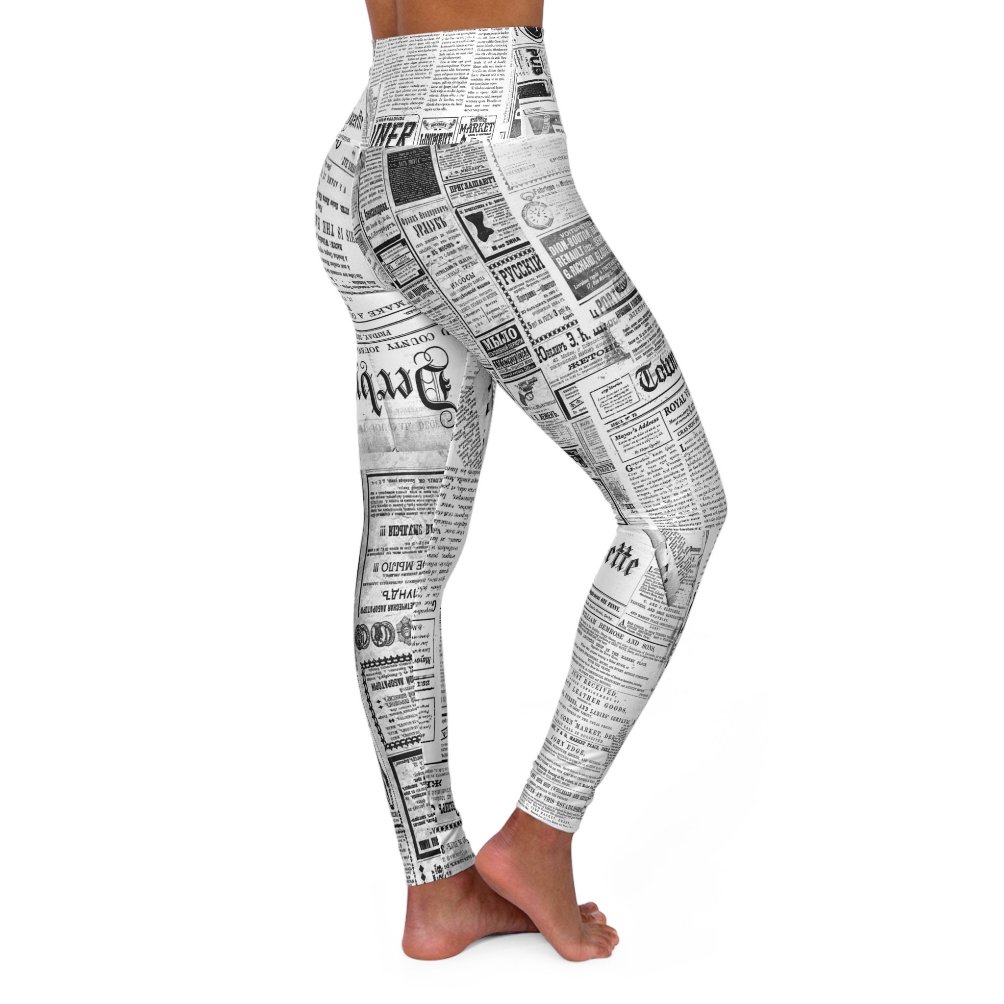 Newspaper leggings clearance