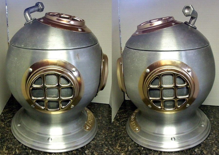 Vintage Scuba Diving Helmet Ice Bucket Livorno 1894 Aluminum Etsy