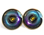 Photography Lover Camera Lens Earrings, Boho Grunge Bohemian Jewelry, Photo Lens Camera Jewelry, Bohemian Gypsy Grunge Camera Lens Jewelry