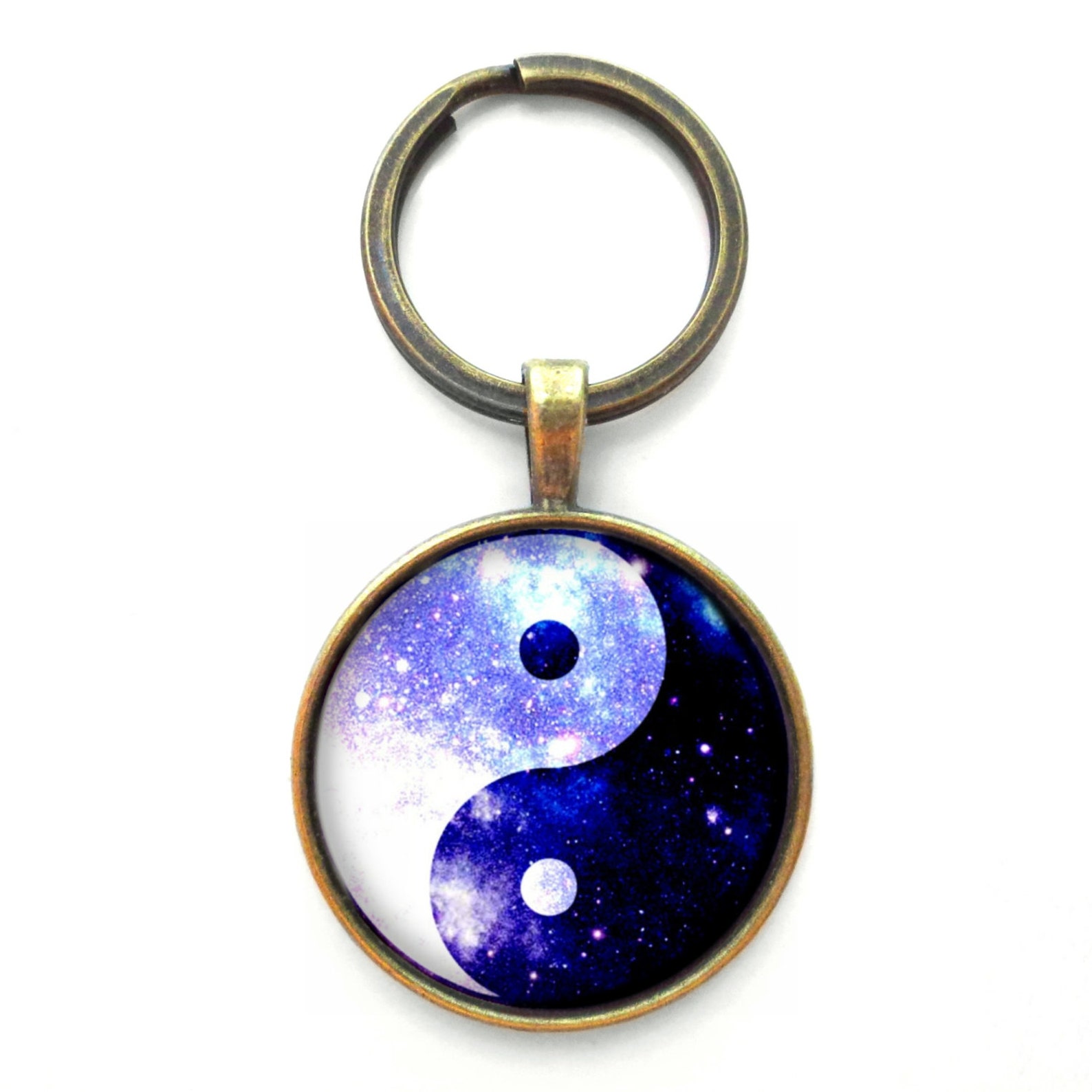 Galaxy Yin Yang Keychain Gag Gift Accessories Pastel Goth Etsy