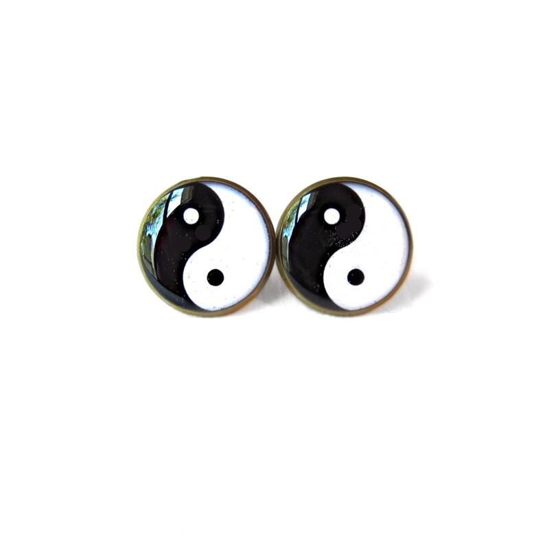 Black&white Yin Yang Earrings Pastel Goth Soft Grunge Boho Etsy