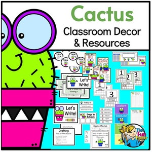 Cactus Theme Classroom Decor & Resources - DIGITAL DOWNLOAD