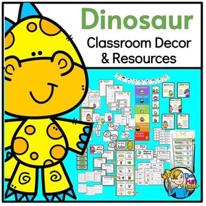 Dinosaur Theme Classroom Decor & Resources - DIGITAL DOWNLOAD