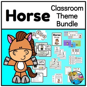 Horse Theme Classroom Decor & Resources - DIGITAL DOWNLOAD