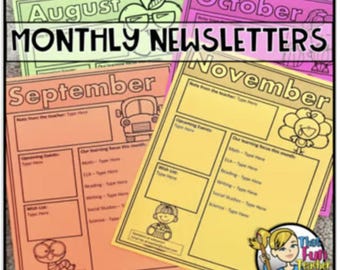 Editable Monthly Newsletters