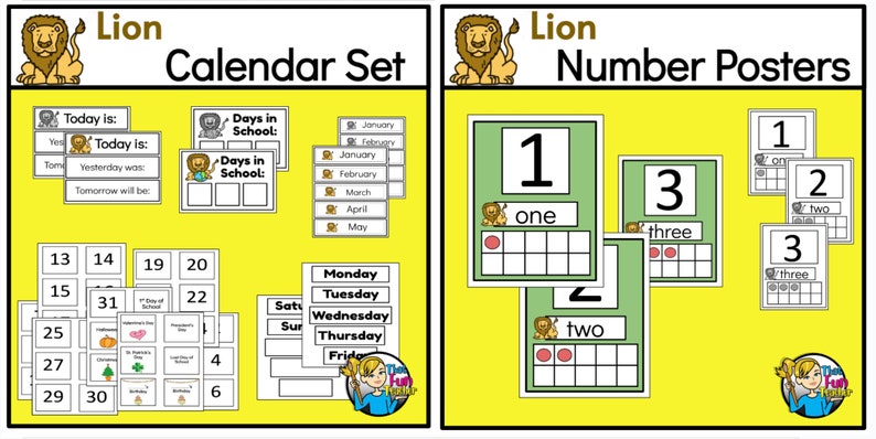 Lion Theme Classroom Decor & Resources - DIGITAL DOWNLOAD - Etsy