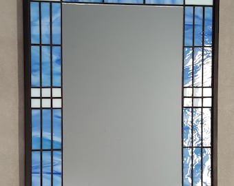 Mosaic Mirror, Blue  #611