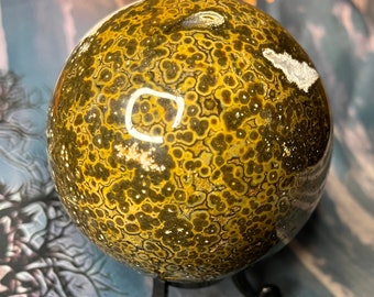 XL orbicular jasper crystal sphere