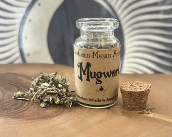 MoonChildMagick apothecary herb jar - Mugwort