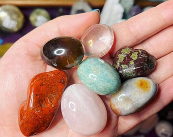 Mystery crystal tumble stone bag