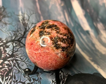 Rhodonite crystal sphere