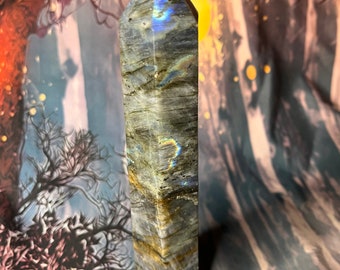 Large Labradorite crystal tower