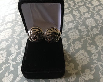 Silver Tone Mens Celtic Cufflinks - Wedding Day - Groom - Fathers Day - Celtic Knot cufflinks - Celtic Jewellery