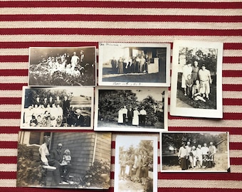 Lot of 8 Vintage Family Photos - Job Lot photos - Children - Black and White photos - Vintage Fashion - Homestead