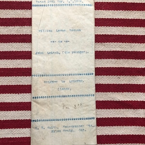 Cartambre antiguo Death Land Transfer Antique Ephemera Scrapbooking Collage 1900's Victorian Legal Document 1904 Wax Seal