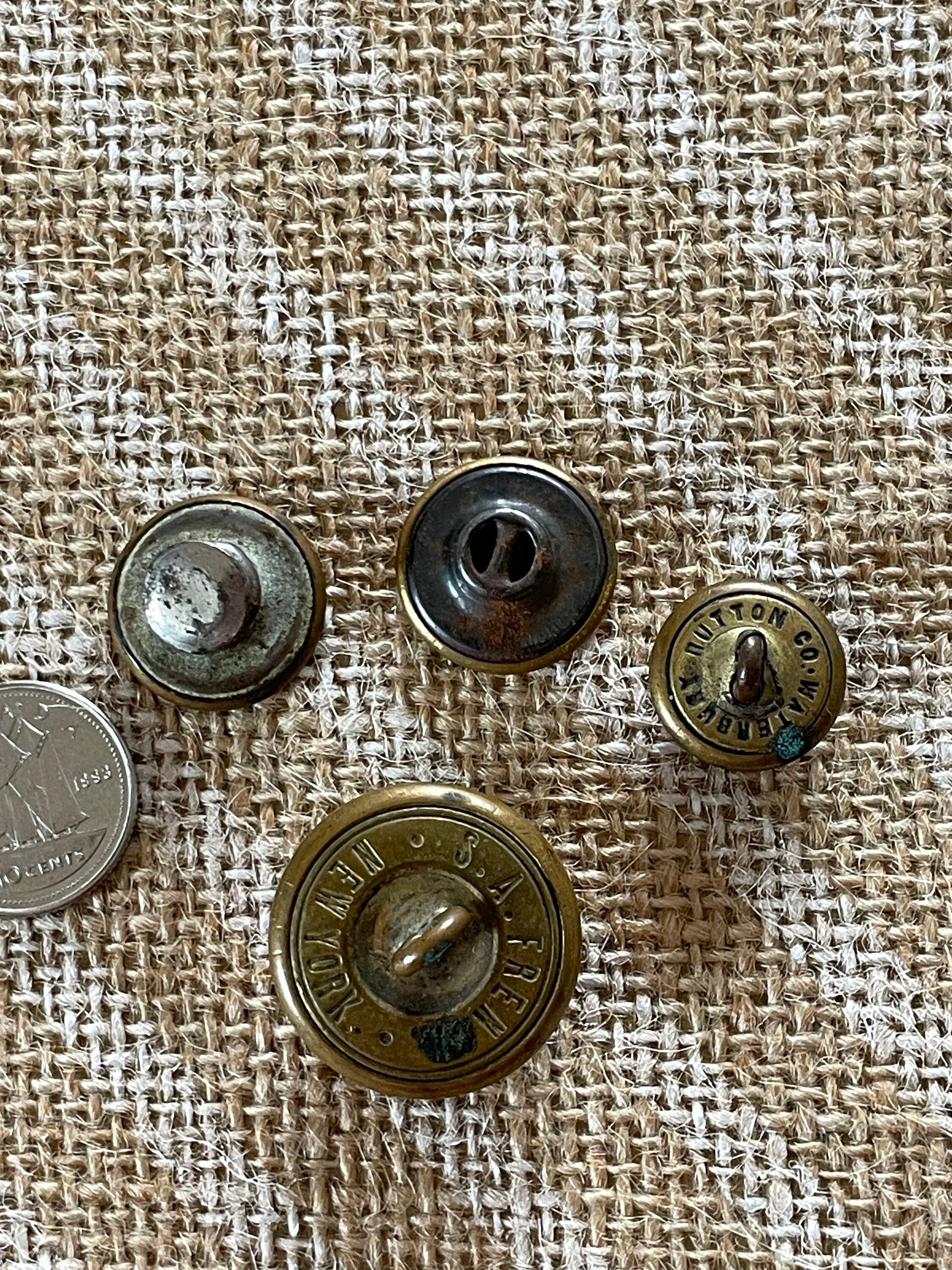Vintage Brass Uniform Buttons - Motorman - Leather Label - Great Mogul ...