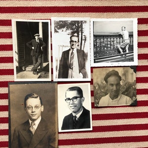 Vintage Dapper Men photo lot - Black and White photos - Vintage Fashion - Vintage suit - 1940s - Eyeglasses