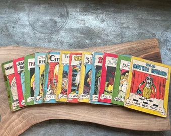 Collection of childrens books from the 1940's - Little hands to hold - Little red riding hood - Three Little Pigs - Simple Simon