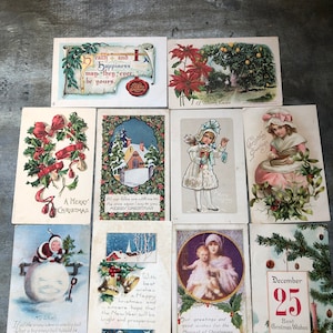 Cartes postales antiques de Noel - éphémère antique - Scrapbooking - Christmas - Christmas ephemera - paper crafts - Altered Art