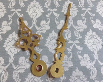 Ensemble de mains d’horloge vintage, NOS, Or, Steampunk, Bijoux, Fabrication de pièces d’horloge