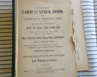 LOT OF 25 Antique 1902 Victorian Ephemera Farming Scrapbook Smash Book 1900s Pages Free Shipping Canada & US