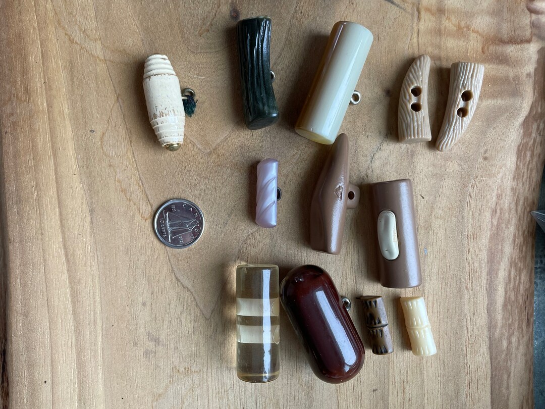 Assortment of Vintage Toggle Buttons - Wooden - Resin - Lucite - Etsy