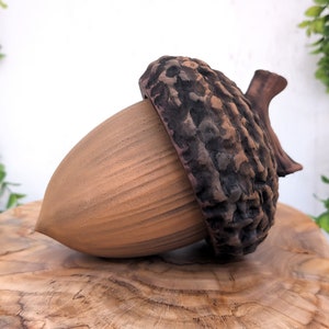 Giant Acorn Container, Secret Storage Trinket Jewelry Box, Woodland Forest Fairycore Jar, Witchy Decor Pagan Gift Witchcraft Home, Pet Urn