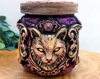 Urna para gatos, urna conmemorativa para mascotas, pequeño frasco de recuerdo para cenizas de mascotas o humanas, botella para cenizas, urna pagana de cremación, regalo para la pérdida de una mascota
