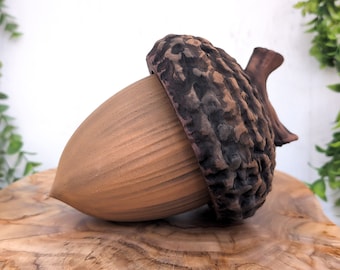 Giant Acorn Container, Secret Storage Trinket Jewelry Box, Woodland Forest Fairycore Jar, Witchy Decor Pagan Gift Witchcraft Home, Pet Urn